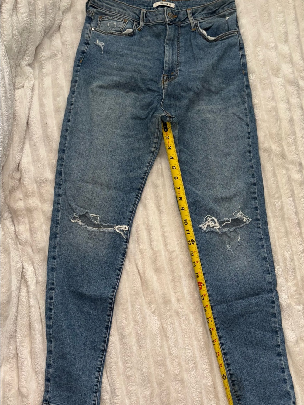 Forever 21 Distressed Straight-Leg Jeans – Size 29
